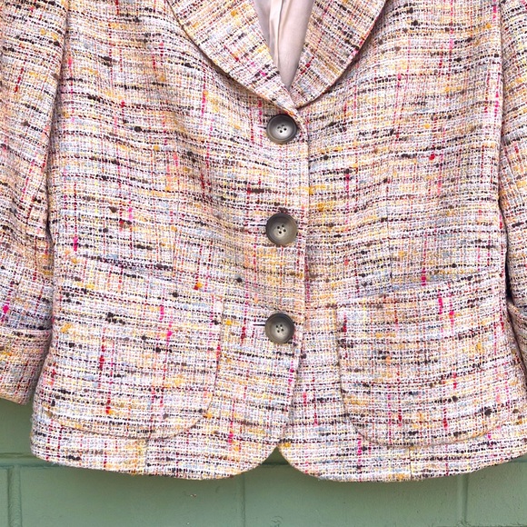 Vintage Anne Klien tweed multi-colored blazer - Picture 4 of 8